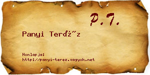 Panyi Teréz névjegykártya